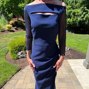 Chiara Boni La Petite Robe - Kate Slit-Detail Boatneck Gown